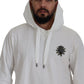White Cotton Hooded Sweatshirt Sweater