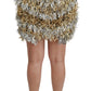 Stunning High-Waist Metallic Mini Skirt