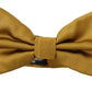 Elegant Mustard Yellow Silk Bow Tie