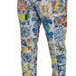 Multicolor Cotton Statement Pants
