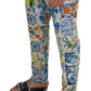 Multicolor Cotton Statement Pants