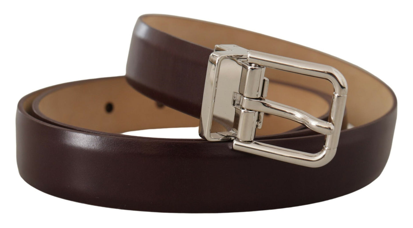 Elegant Dark Brown Leather Belt