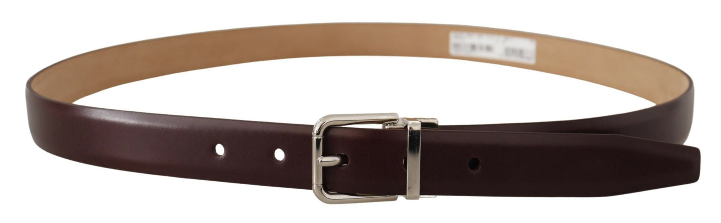 Elegant Dark Brown Leather Belt