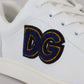 Elegant White Leather Men's Sneakers