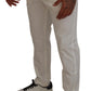 White Cotton Skinny Chino Pants