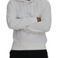 White Cotton Logo Hooded Sweatshirt Sweater