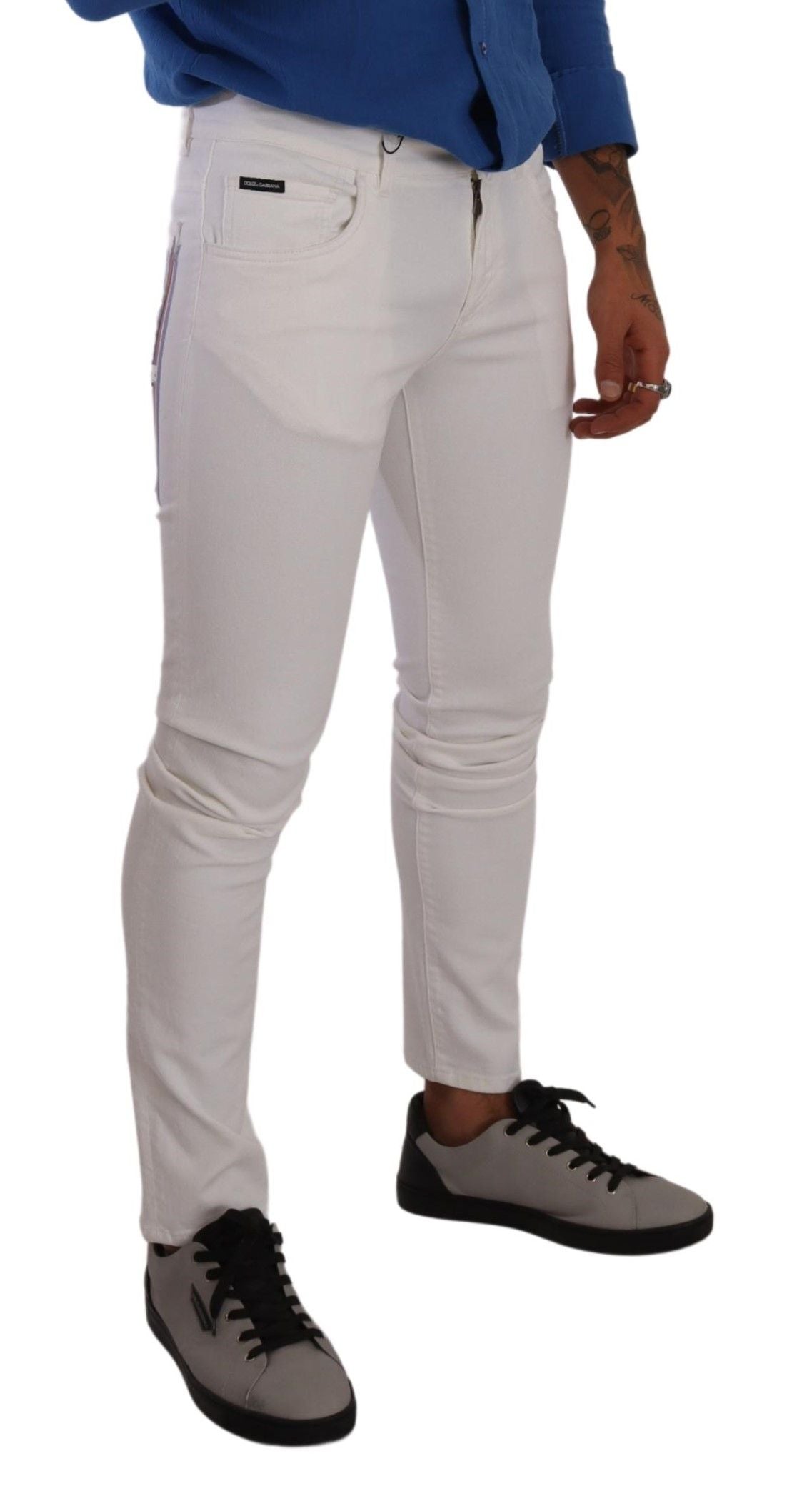 Elegant White Skinny Denim Jeans