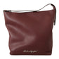 Elegant Wine Leather Tote with Adjustable Strap