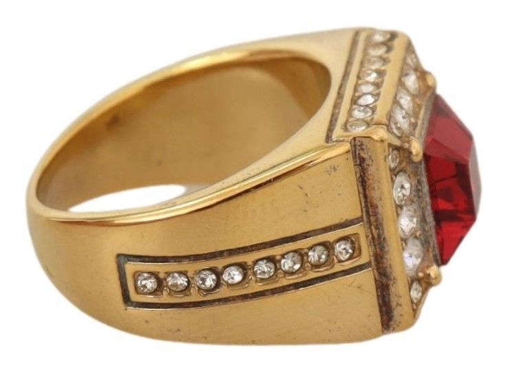 Regal Baroque Red Crystal Ring