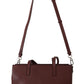Elegant Wine-Toned Leather Tote with Zip Closure