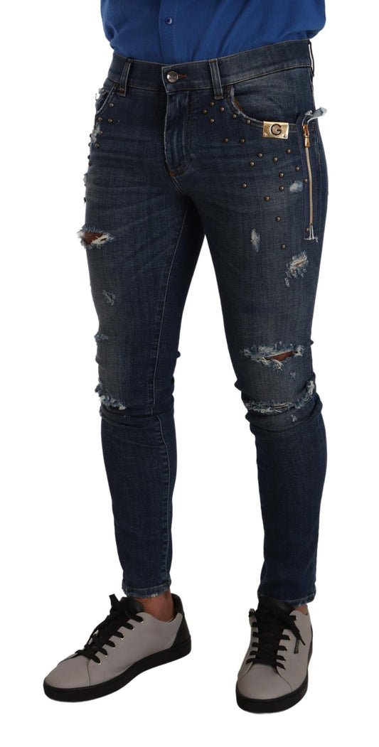 Sleek Slim Fit Dark Blue Denim Jeans