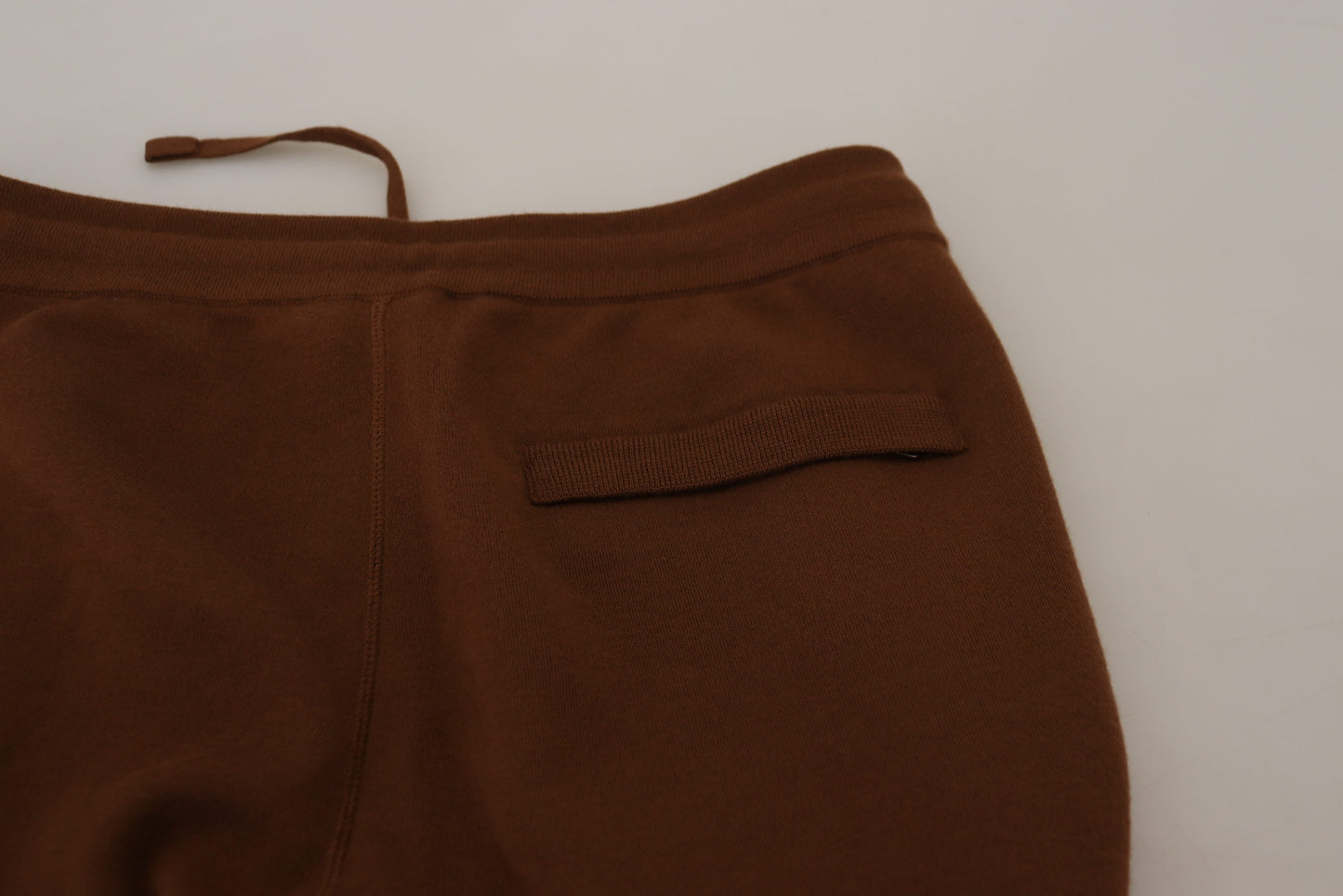 Brown Cashmere Men Drawstring Jogger Pants