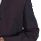 Elegant Purple Linen-Cotton Blend Suit