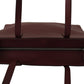 Elegant Wine-Toned Leather Tote with Zip Closure