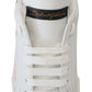 Chic White Portofino Sneakers with Floral Accents