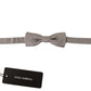 Elegant Silver Silk Bow Tie for Sophisticated Evening