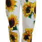 Sunflower Print Cotton Sweatpants