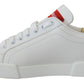 White Portofino Logo Classic Sneakers Shoes
