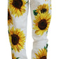 Sunflower Print Cotton Sweatpants