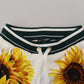 Sunflower Print Cotton Sweatpants