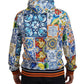 Majolica Print Cotton Hooded Sweater