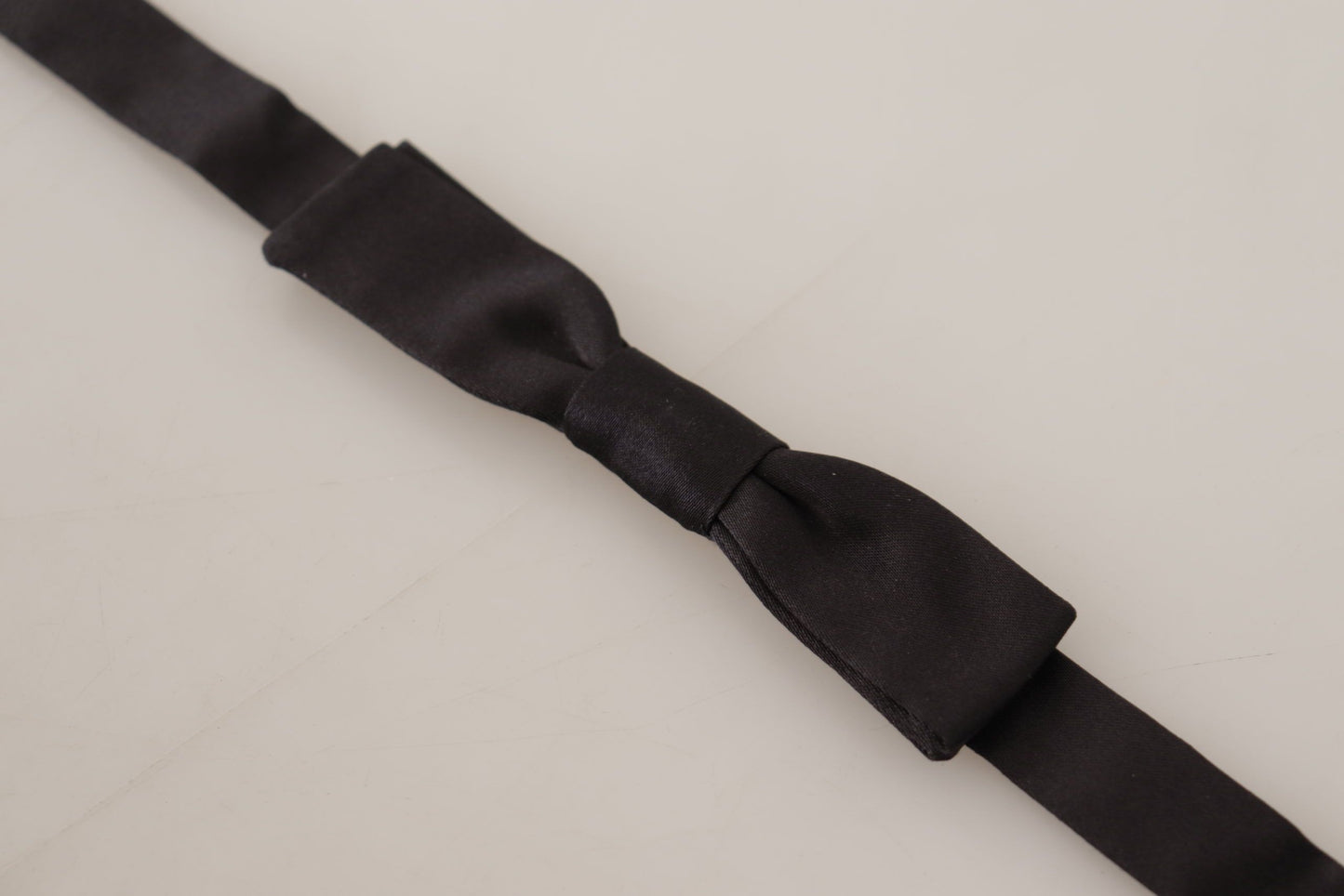 Elegant Black Silk Bow Tie