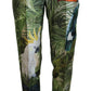 Elegant High Waist Multicolor Silk Trousers
