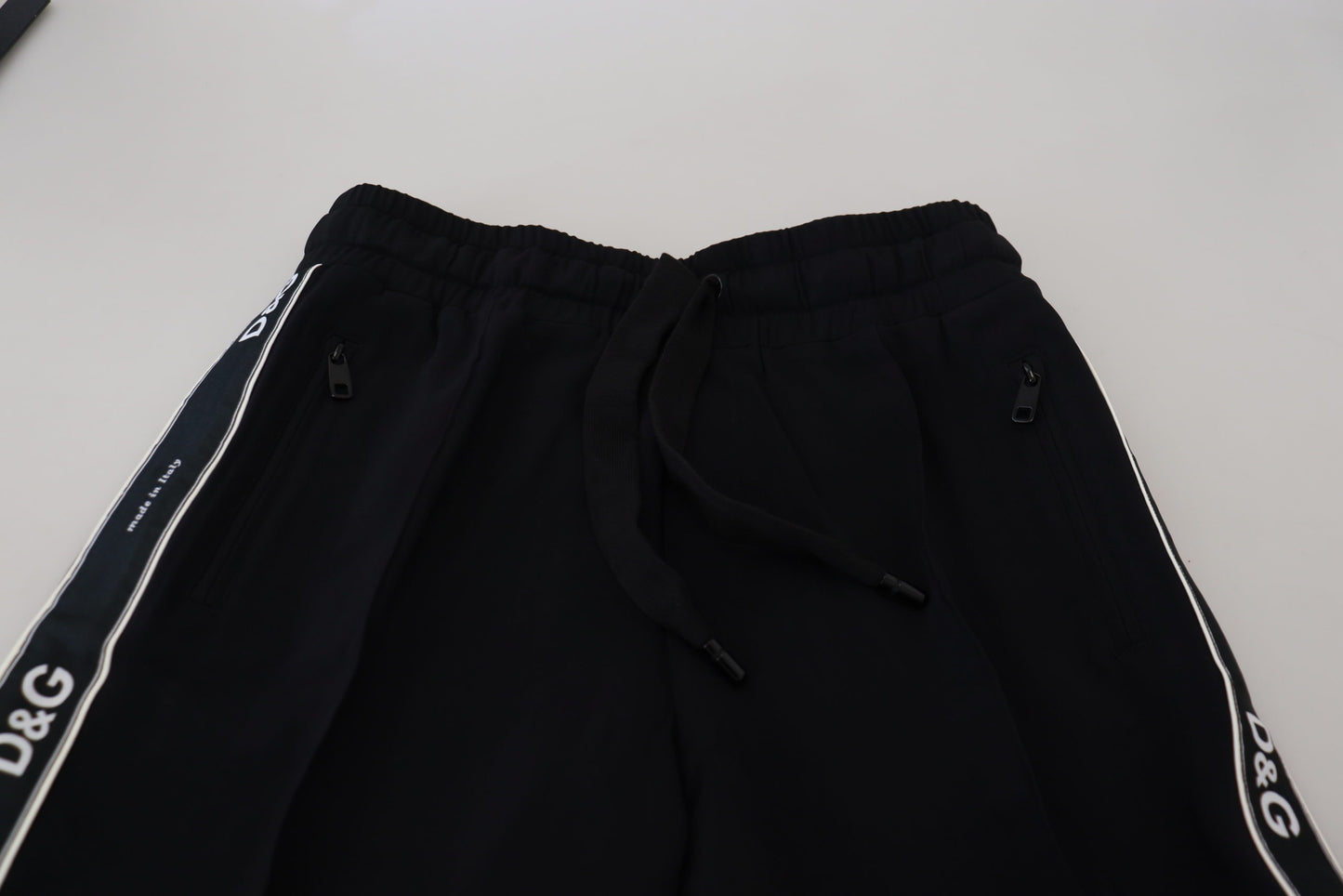 Elegant Black Jogger Pants with Logo Detail