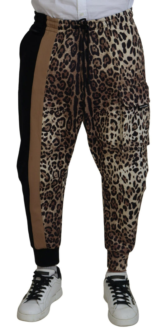 Multicolor Leopard Jogger Cargo Pants