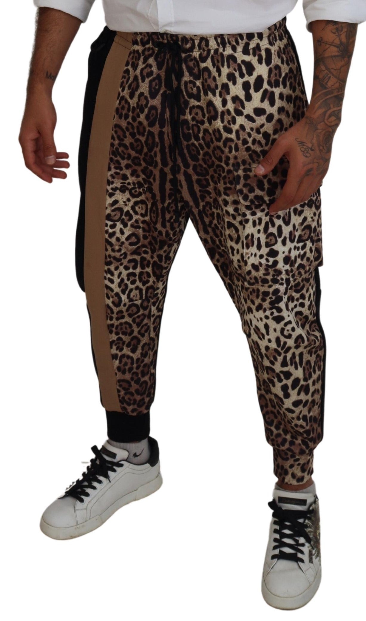 Multicolor Leopard Jogger Cargo Pants