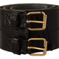 Elegant Brown Leather Fashion Belt
