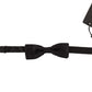 Elegant Black Silk Bow Tie