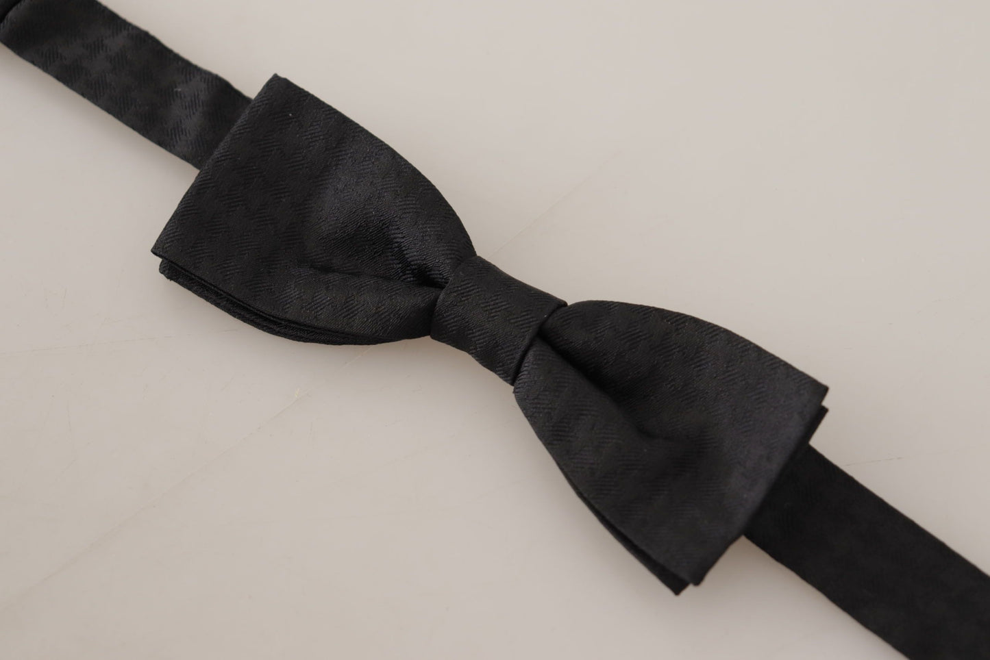 Elegant Black Silk Bow Tie