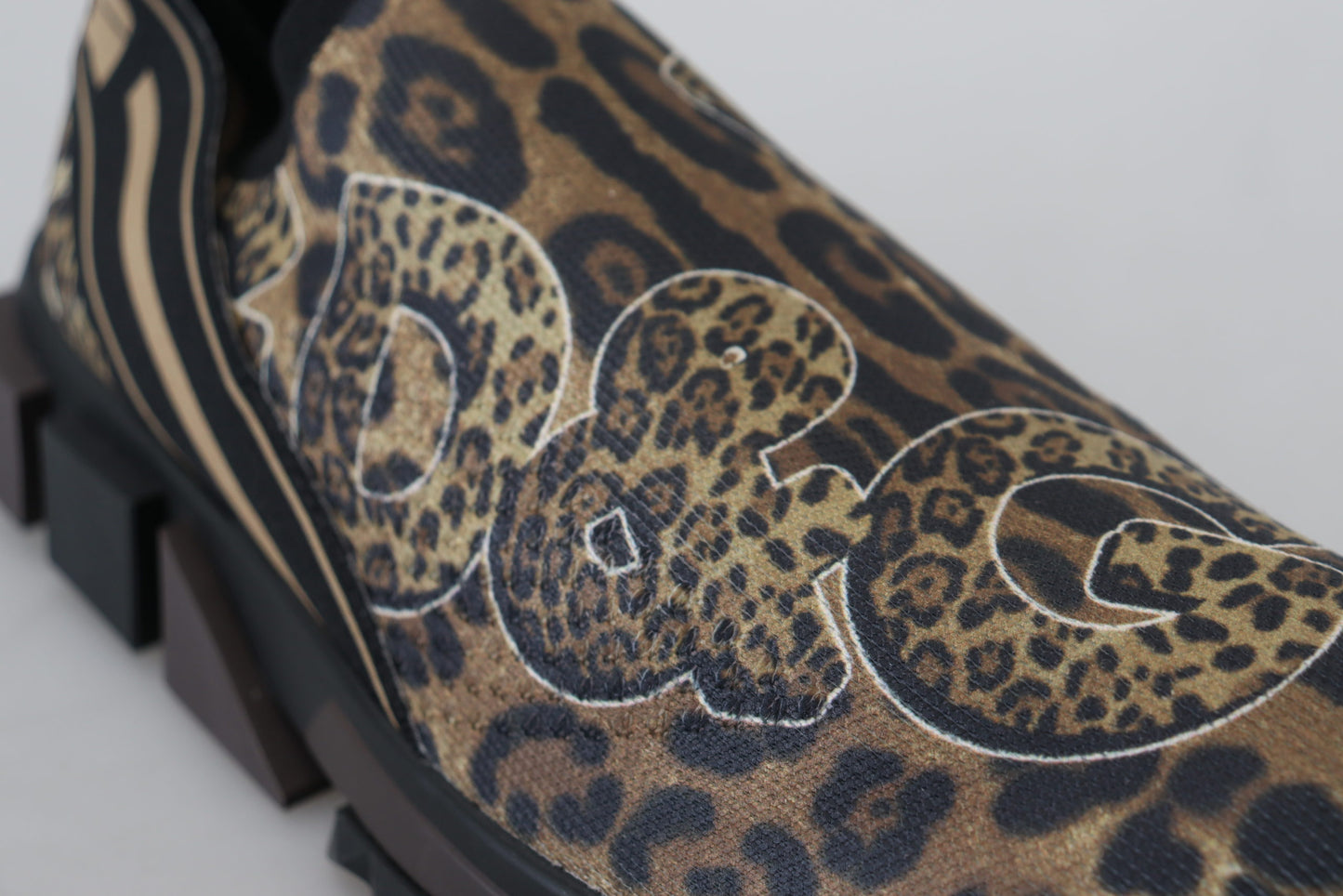 Chic Leopard Print Cotton Sneakers