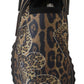 Chic Leopard Print Cotton Sneakers