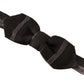 Elegant Black Gray Silk Bow Tie
