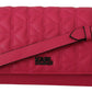 Chic Peony Pink Leather Crossbody Bag