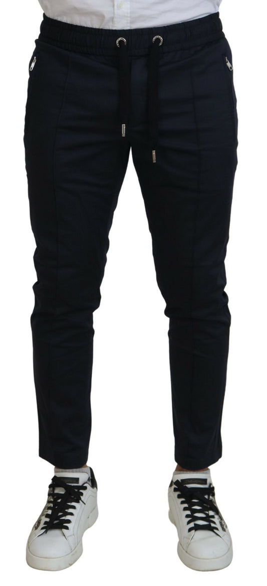 Elegant Dark Blue Jogger Pants