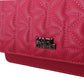 Chic Peony Pink Leather Crossbody Bag
