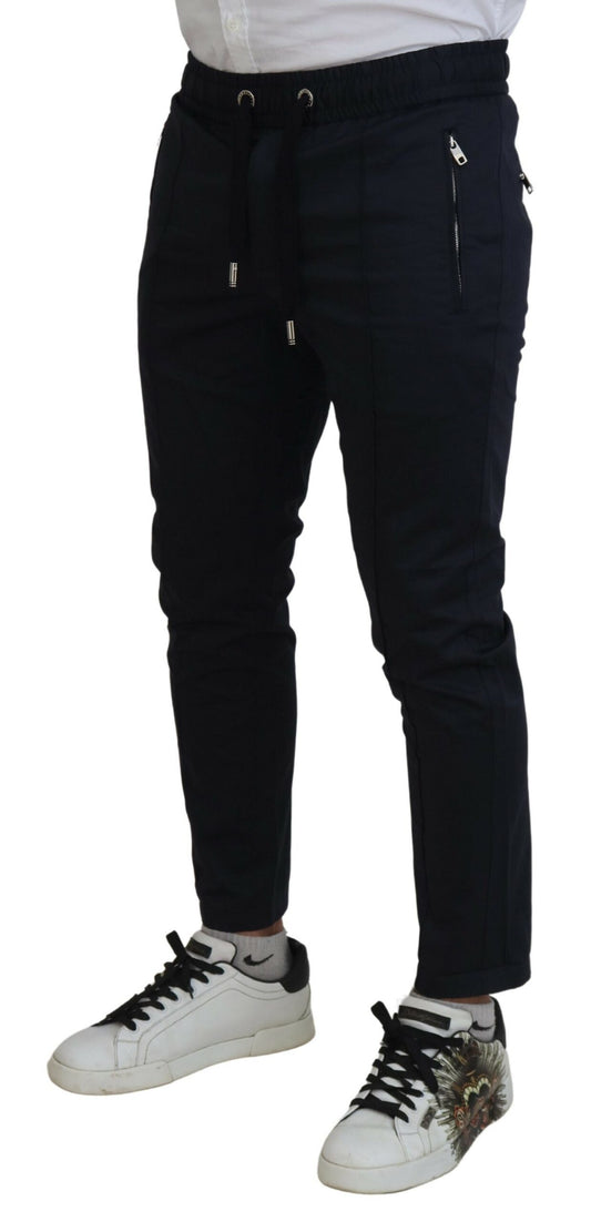 Elegant Dark Blue Jogger Pants