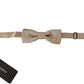 Dazzling Gold Silk Bow Tie