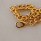 Elegant Floral Fruit Motif Gold Necklace
