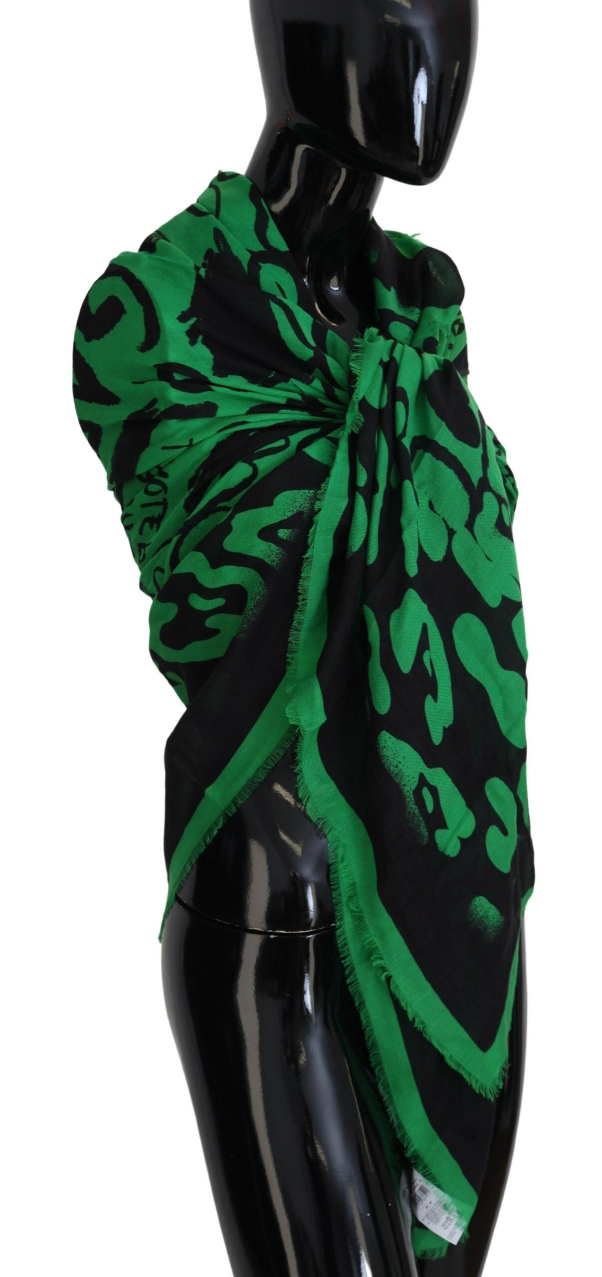 Elegant Green Square Scarf