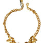 Elegant Floral Fruit Motif Gold Necklace