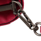 Chic Peony Pink Leather Crossbody Bag