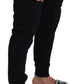 Black Cotton #DGFamily Sequined Jogger Pants
