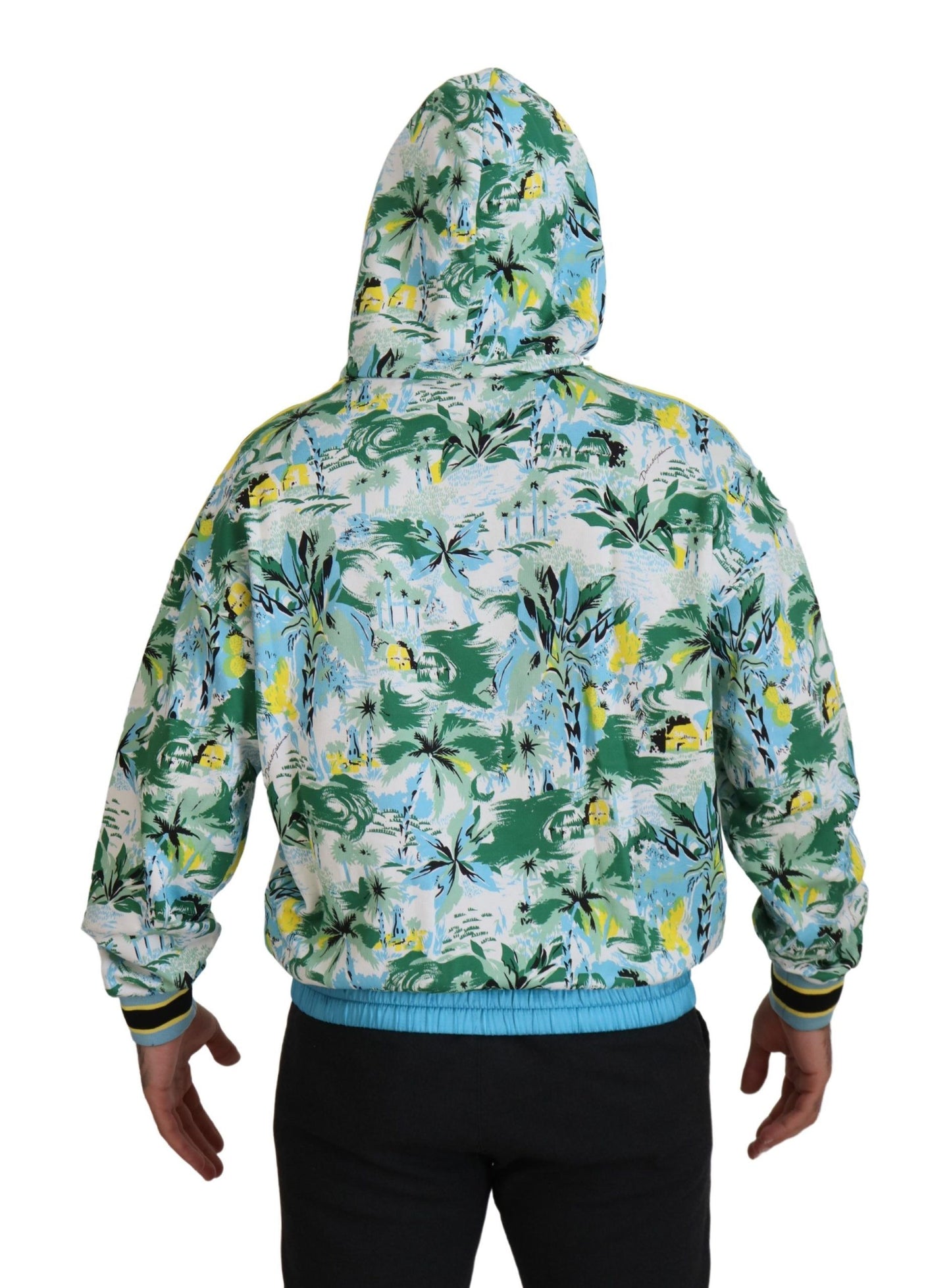 Multicolor Cotton Silk Hooded Sweatshirt