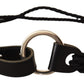 Black Leather Slim Women Waistband Metal Buckle Belt