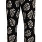 Elegant Leaf Print Jogger Sweatpants