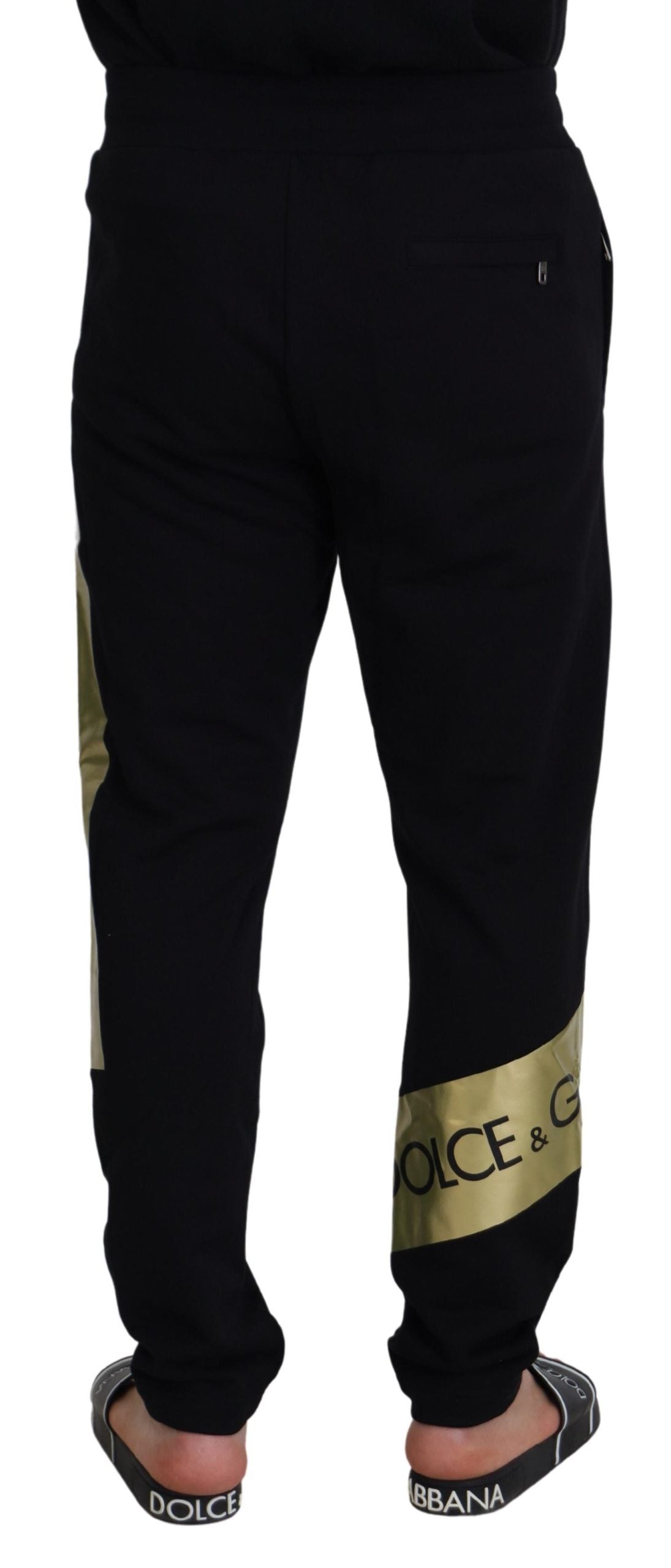 Elegant Black Cotton Jogger Pants